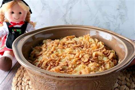german-spaetzle-casserole-recipe-with-gruyere-cheese-and-onions image