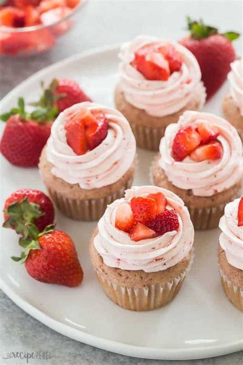 strawberry-cupcakes-with-strawberry-frosting-video image