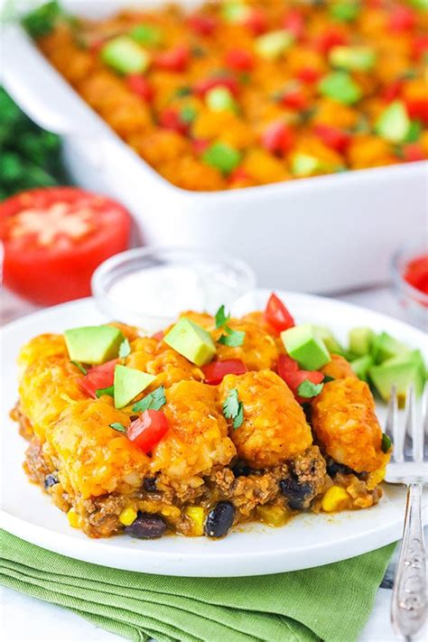 easy-taco-tater-tot-casserole-life-love-and-sugar image