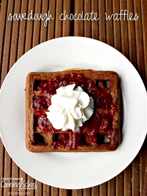 sourdough-chocolate-waffles-recipe-traditional image