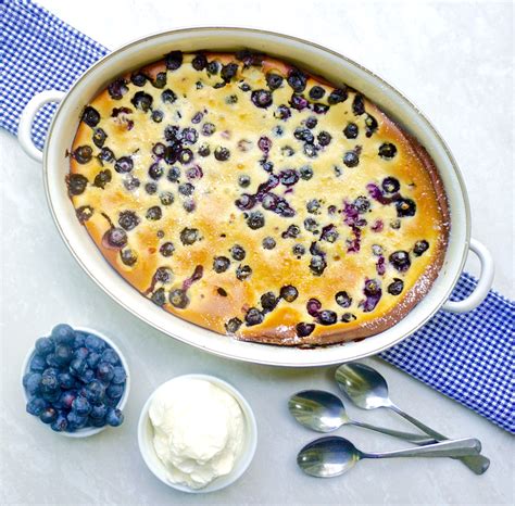 blueberry-clafoutis-is-a-baked-dessert-with-fresh image