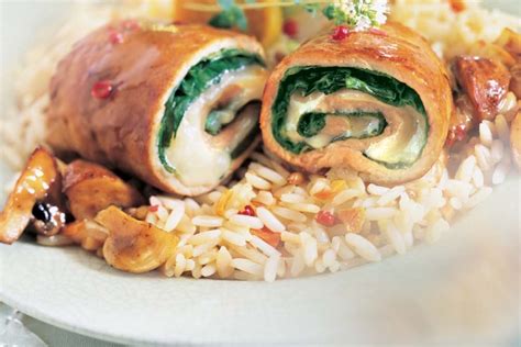 veal-rolls-with-spinach-gouda-and-forestire-sauce image