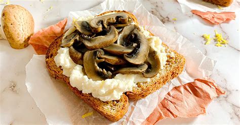 healthy-mushroom-ricotta-toast-more-easy-breakfast image