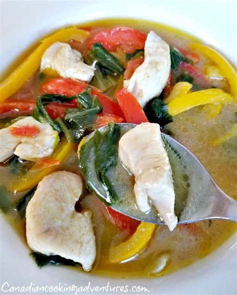 green-thai-curry-with-chicken-peppers-and-bok-choy image
