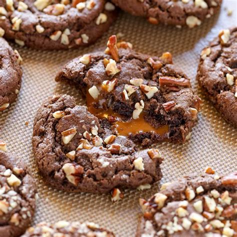 easy-chocolate-turtle-cookies-recipe-live-well-bake-often image