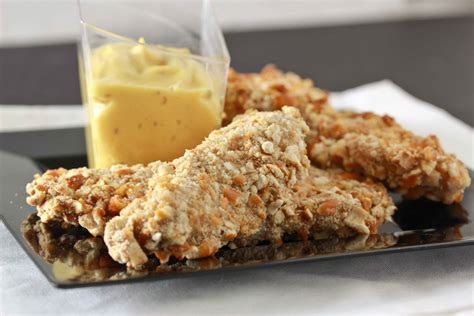 pretzel-crusted-chicken-fingers-with-honey-mustard image