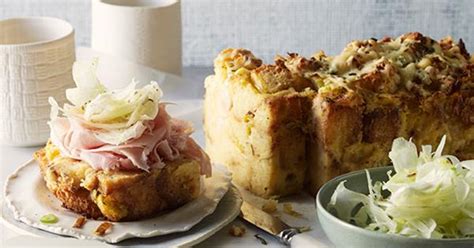 leek-and-cheddar-bread-and-butter-pudding image