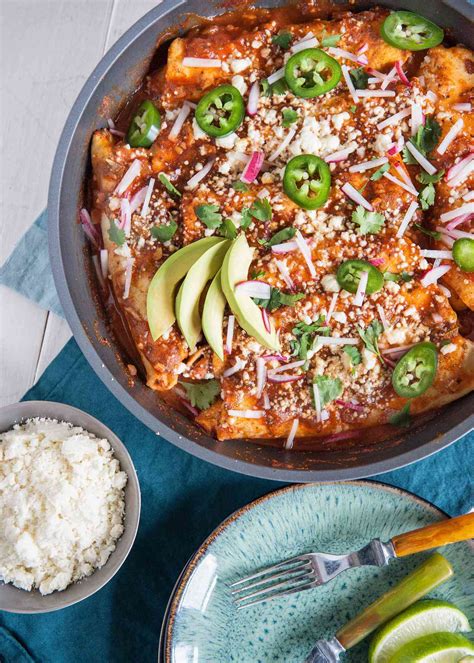 easy-chicken-skillet-enchiladas-recipe-simply image