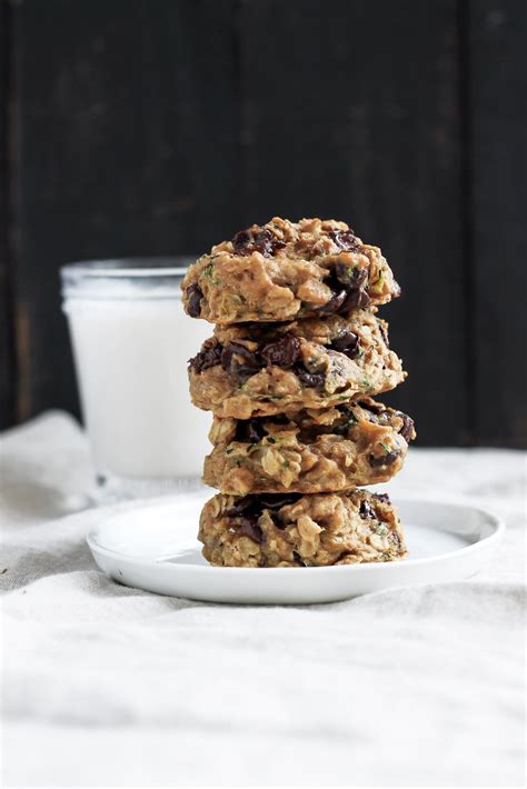 healthy-chocolate-chip-zucchini-oatmeal-cookies-ambitious image