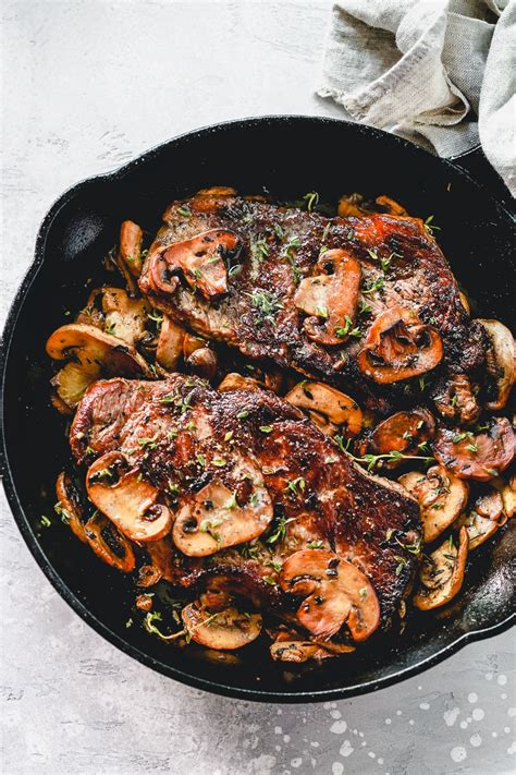 pan-seared-steak-with-mushrooms-primavera-kitchen image