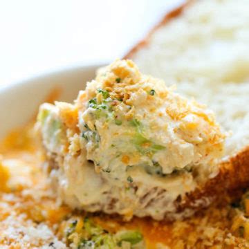 baked-broccoli-parmesan-dip-damn-delicious image