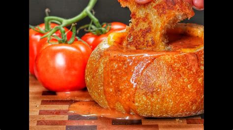 grilled-cheese-and-tomato-soup-bread-bowl-tasty-food image