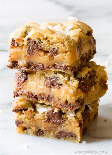 salted-caramel-chocolate-chip-cookie-bars-a-spicy image