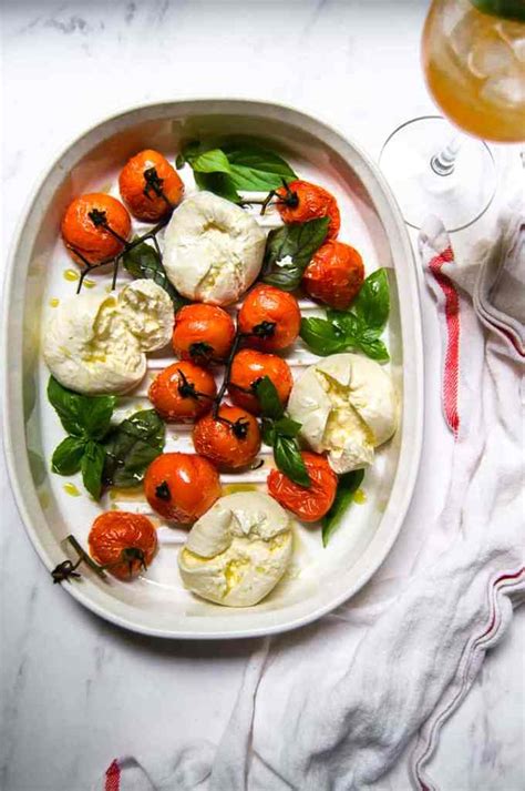easy-roasted-tomatoes-and-burrata-recipe-tasting image