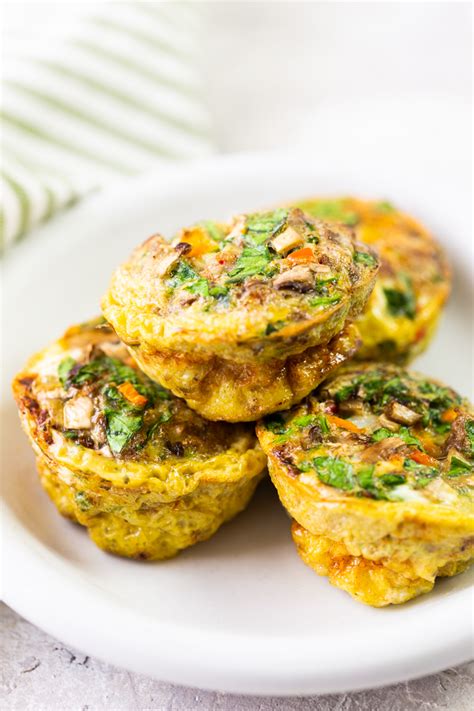 cheese-and-veggies-breakfast-egg-muffins-easy image