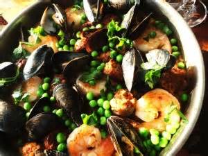 seafood-and-chorizo-paella-sonis-food image