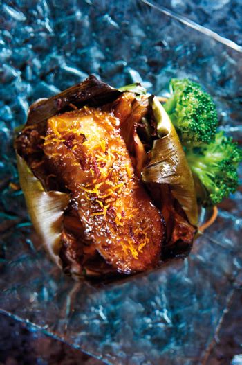 baked-cod-with-osmanthus-wrapped-in-banana-leaf image