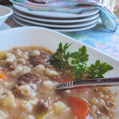omas-beef-barley-soup-recipe-rindfleisch-gerstensuppe image