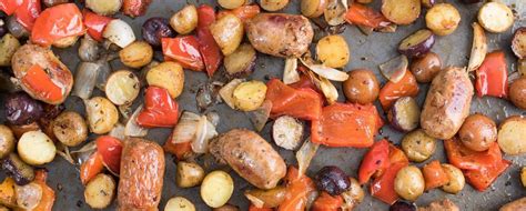 sheet-pan-sausage-peppers-and-potatoes-the image