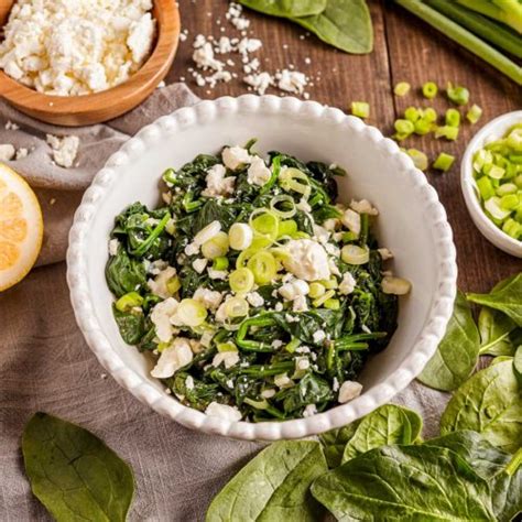 spinach-with-feta-and-lemon-island-of-crete-greece image