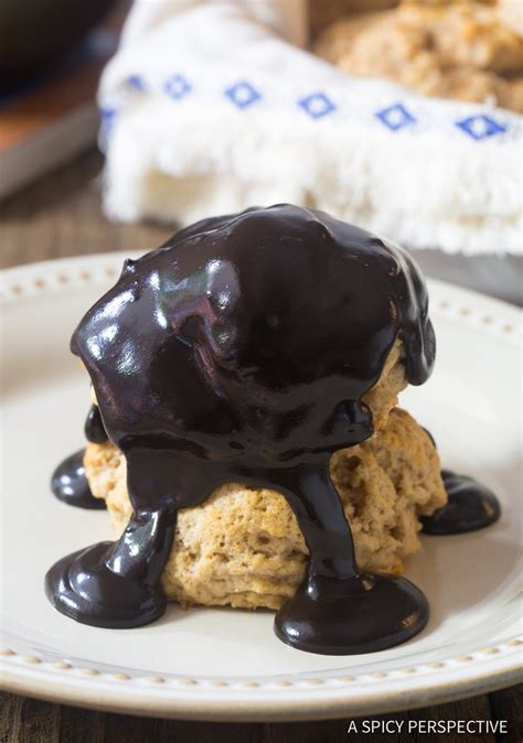 dark-chocolate-gravy-recipe-with-cinnamon-biscuits image
