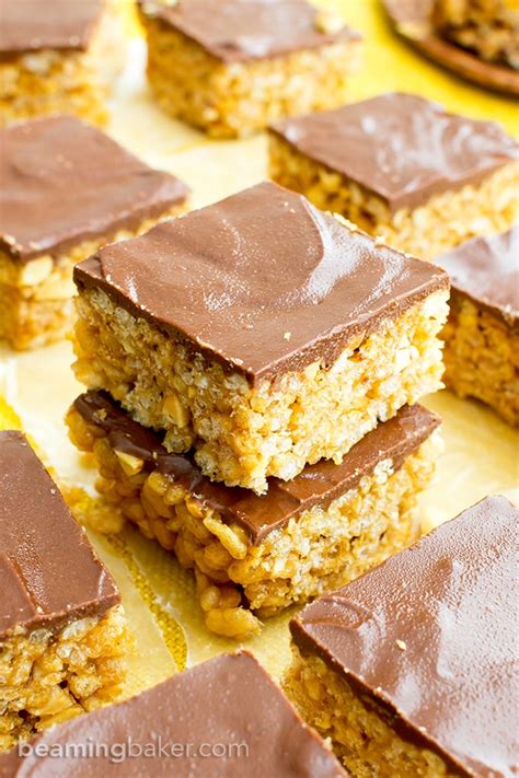 chocolate-peanut-butter-rice-crispy-treats-vegan image