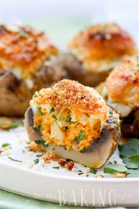 cheesy-stuffed-mushrooms-recipe-vegetarian-let-the image