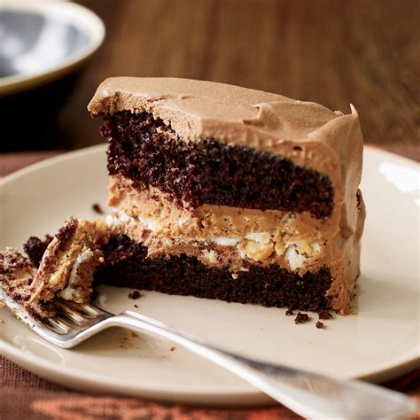crunchy-milk-chocolate-peanut-butter-layer-cake image