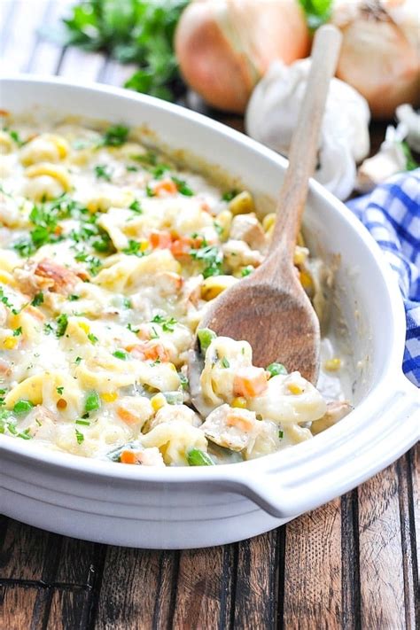 dump-and-bake-tortellini-alfredo-with-chicken-the image