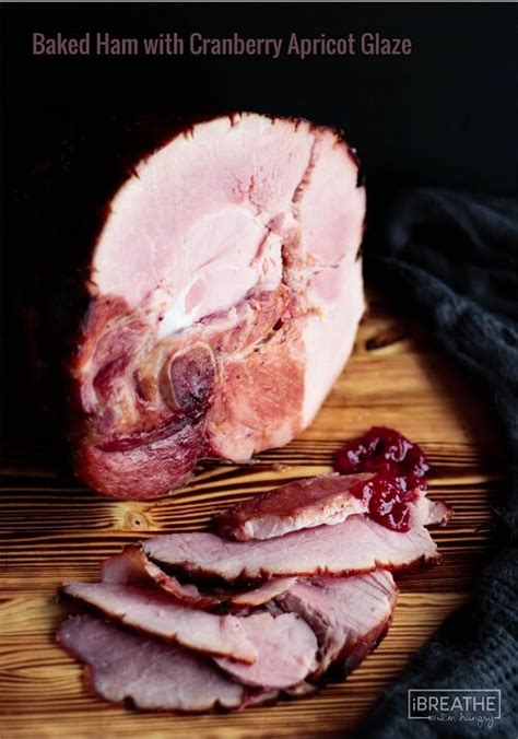easy-low-carb-baked-ham-with-cranberry-apricot-glaze image