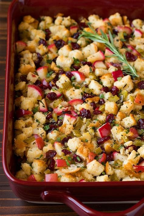 stuffing-with-apples-cranberries-and-rosemary image