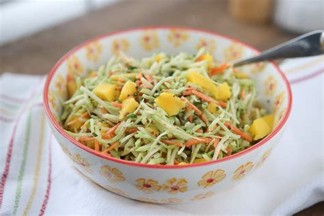 tangy-mustard-broccoli-slaw-salad-with-mango image