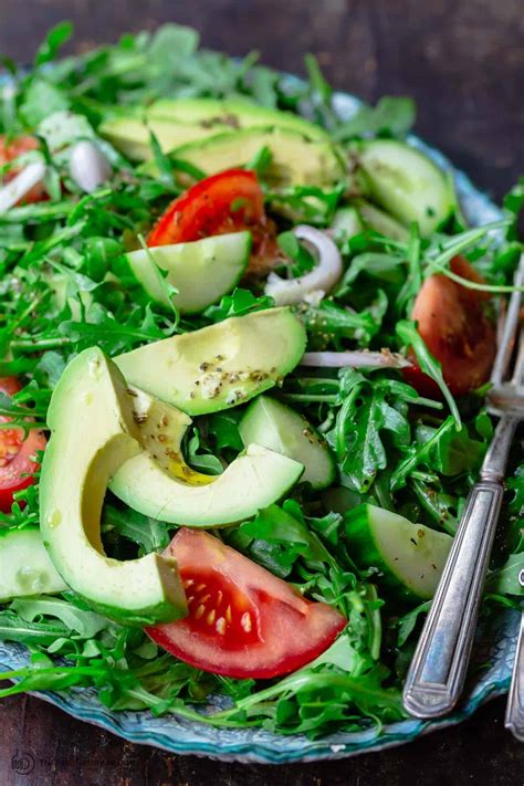simple-lemony-arugula-salad-with-avocado-the image