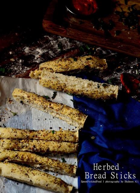 herbed-whole-wheat-bread-sticks-spoon-fork-and image