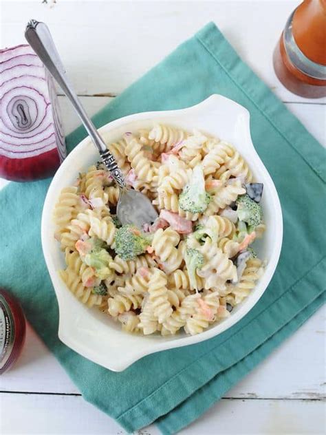 creamy-rotini-veggie-pasta-salad-two-lucky-spoons image