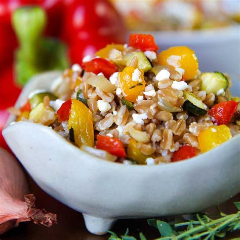 farro-salad-with-roasted-vegetables-and-feta image