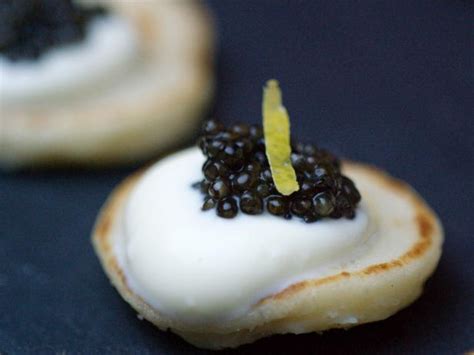 caviar-with-creme-fraiche-blini-recipe-cooking-channel image