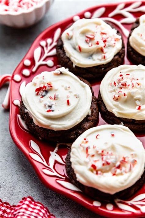 peppermint-frosted-chocolate-cookies-sallys-baking image