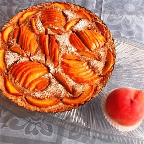 best-peach-almond-tart-recipe-how-to-make-peach image