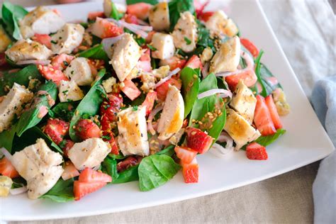 spinach-salad-with-grilled-chicken-and-strawberries image