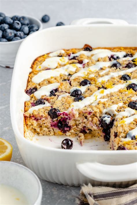 lemon-blueberry-baked-oatmeal-ambitious-kitchen image