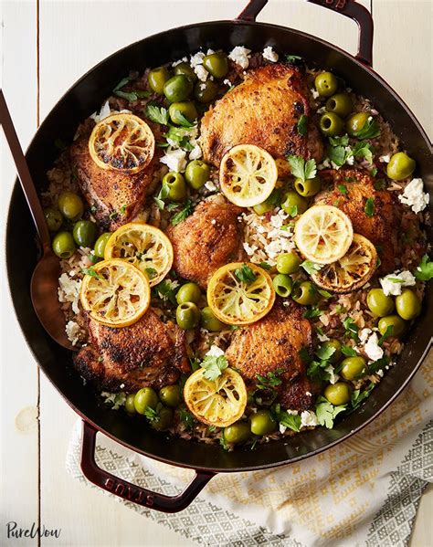 greek-chicken-and-rice-skillet-purewow image