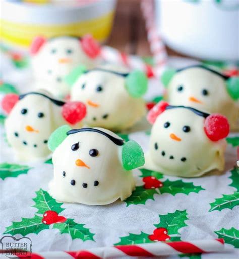 snowman-brownie-bites-butter-with-a-side-of-bread image