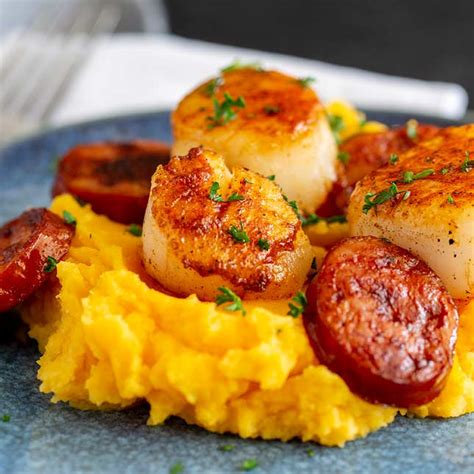pan-fried-scallops-and-chorizo-sprinkles-and-sprouts image