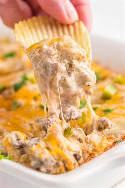creamy-cheeseburger-dip-with-bacon-little-sunny-kitchen image