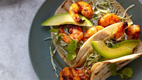 grilled-shrimp-tacos-with-pickled-onions-recipe-bon image