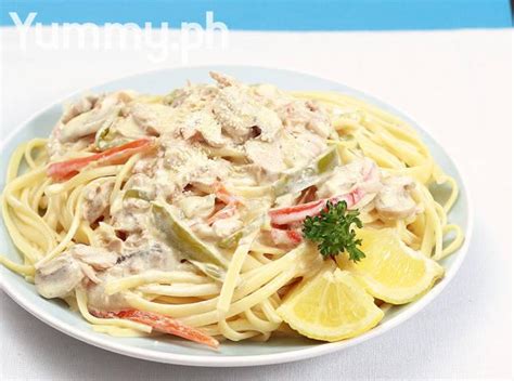 tuna-pasta-creamy-tuna-pasta-recipe-with-mushroom image