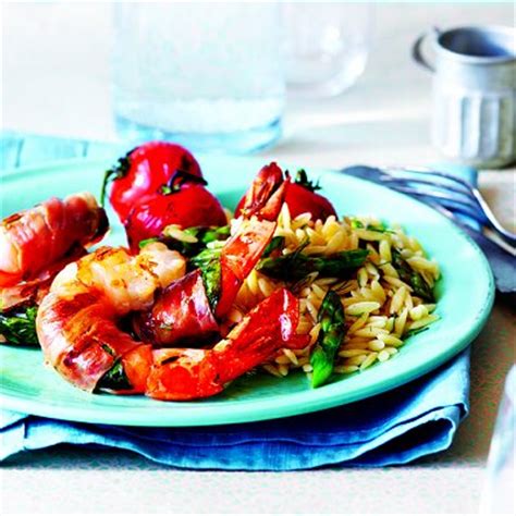 prosciutto-wrapped-shrimp-with-grilled-asparagus-orzo image