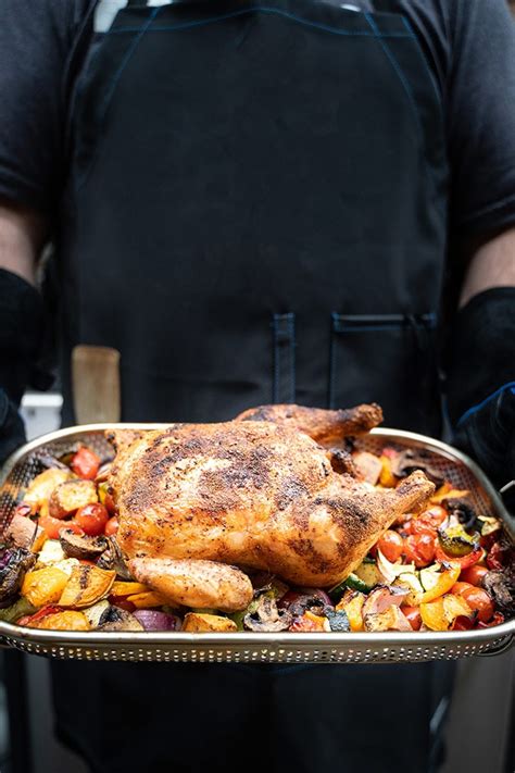 bbq-roasted-chicken-on-vegetables-photos-food image
