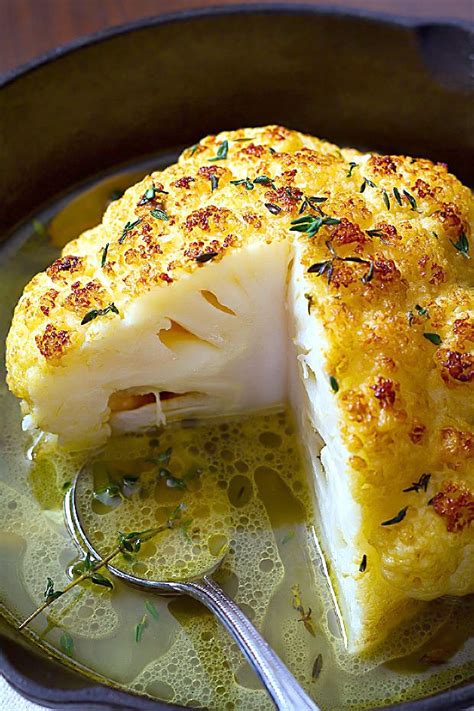 whole-roasted-cauliflower-recipe-with-butter-sauce image